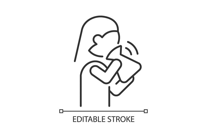 Panic disorder linear icons set for dark and light mode