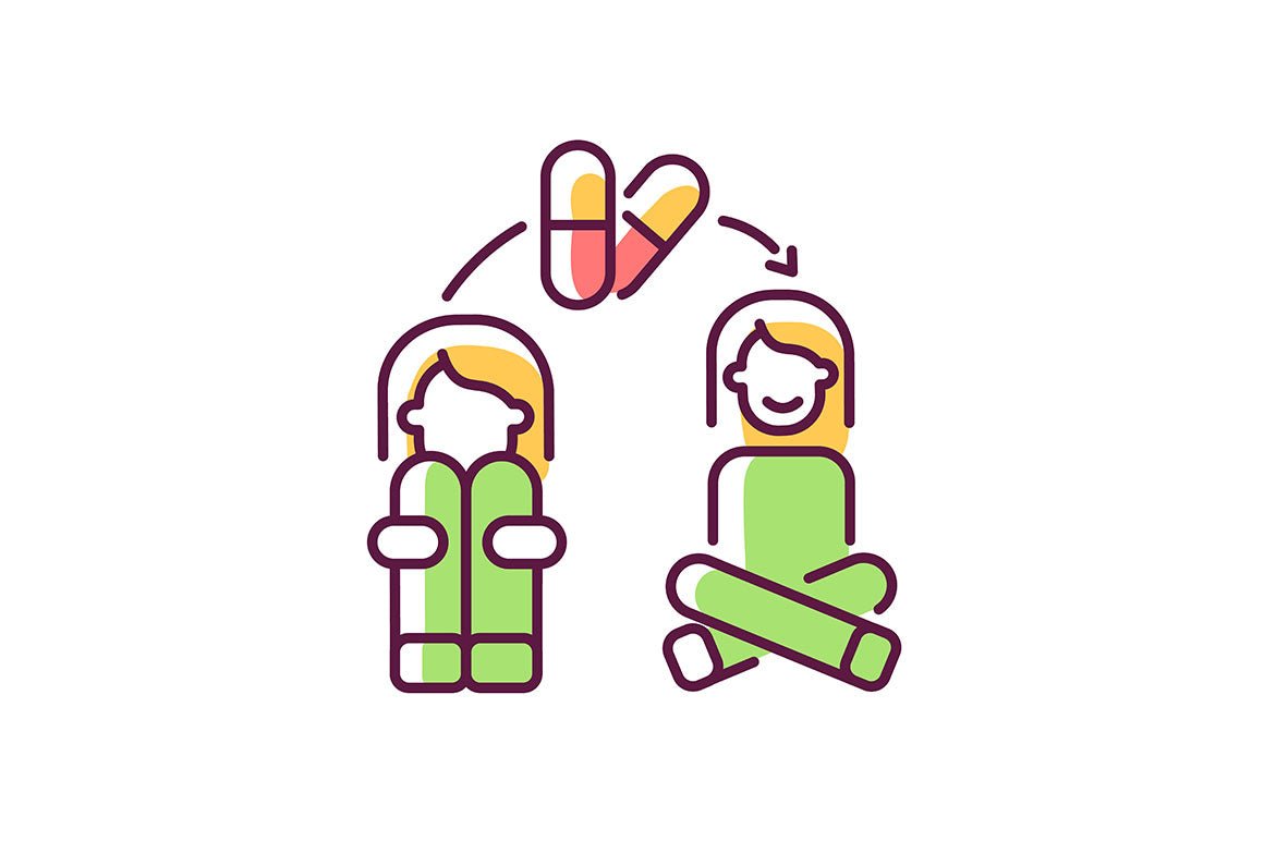 Panic disorder RGB color icons set