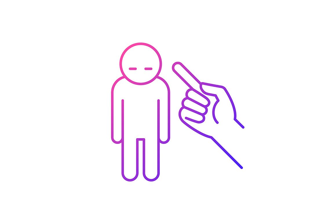 Parent and child interaction gradient icons set for dark and light mode