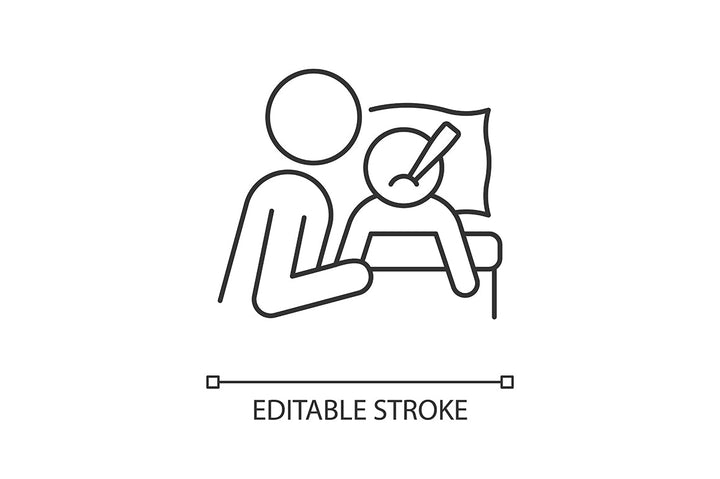 Parent and child interaction linear icons set for dark and light mode