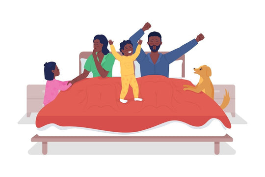 Parenting challenges flat color vector illustration set