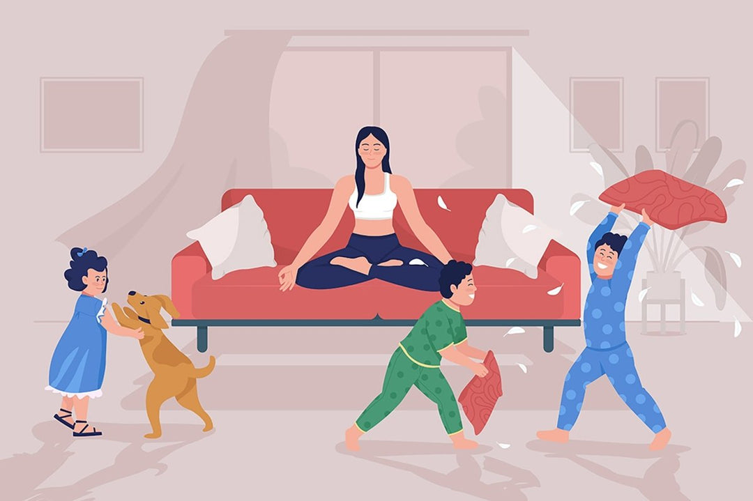 Parenting challenges flat color vector illustration set