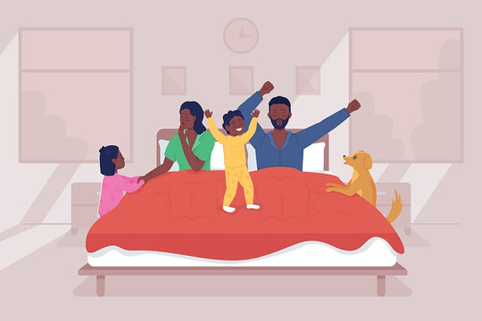 Parenting challenges flat color vector illustration set