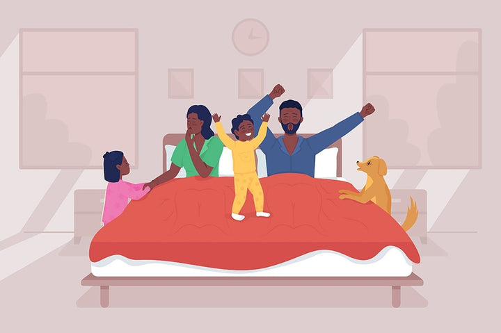 Parenting challenges flat color vector illustration set