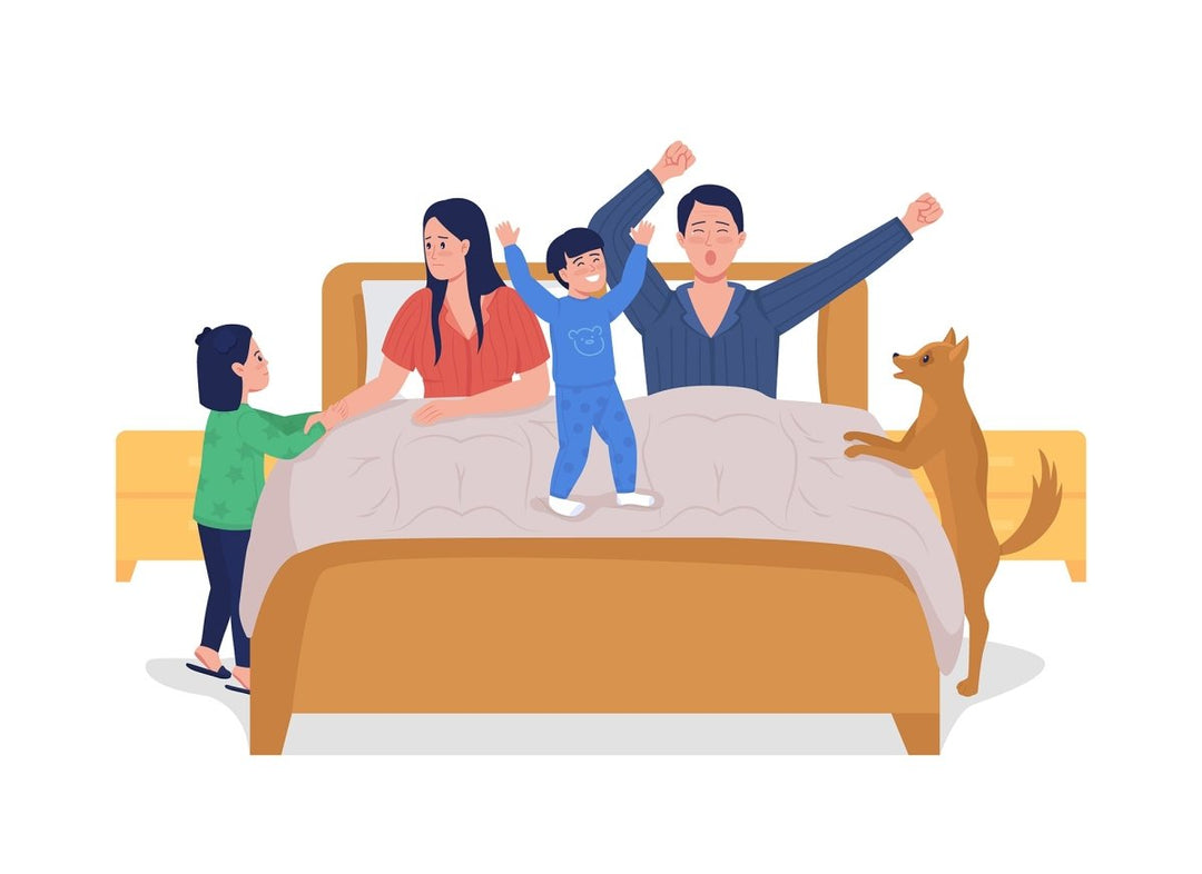 Parenting challenges flat color vector illustration set