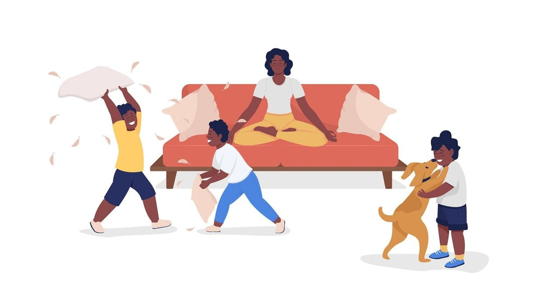 Parenting challenges flat color vector illustration set