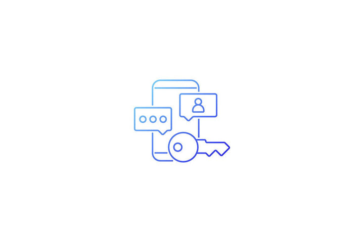 Password management gradient icons set for dark and light mode