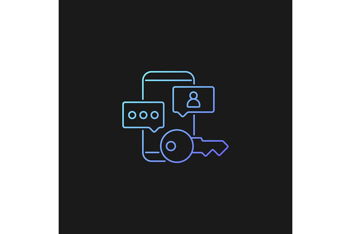Password management gradient icons set for dark and light mode