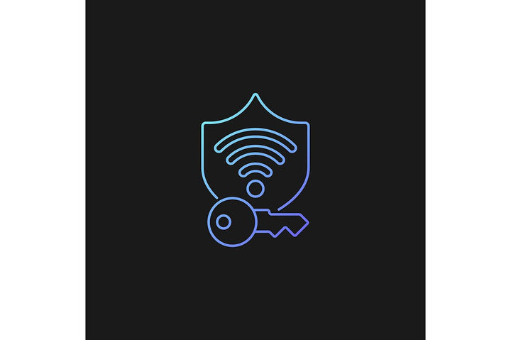 Password management gradient icons set for dark and light mode