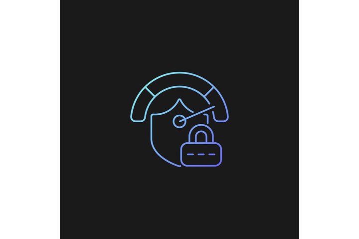 Password management gradient icons set for dark and light mode