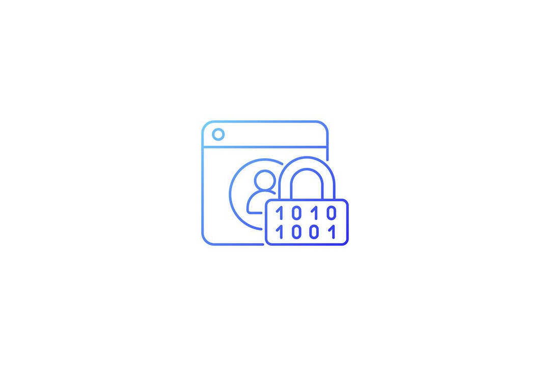 Password management gradient icons set for dark and light mode