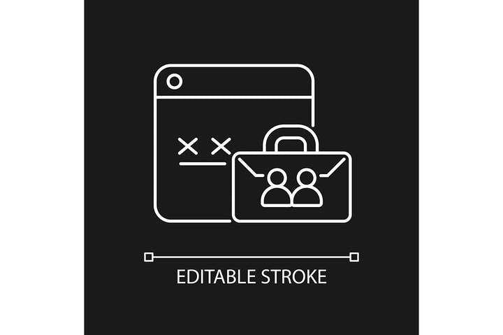 Password management linear icons set for dark and light mode