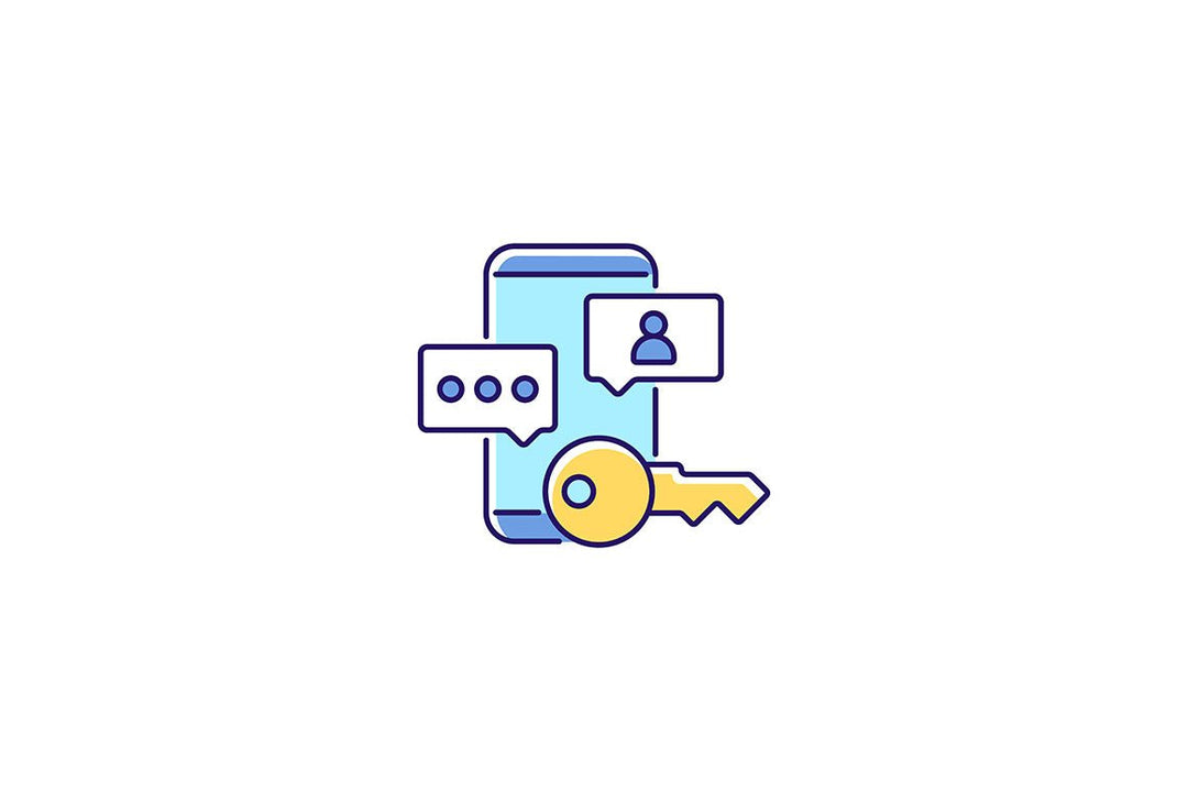 Password management RGB color icons set