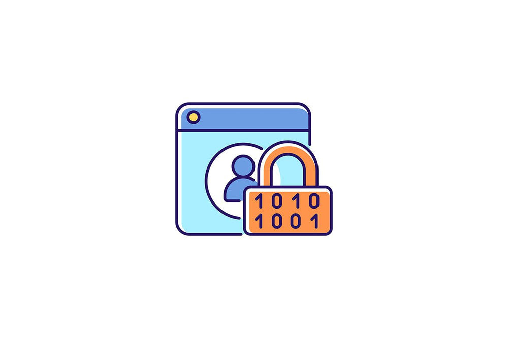 Password management RGB color icons set