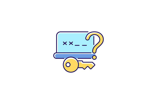 Password management RGB color icons set