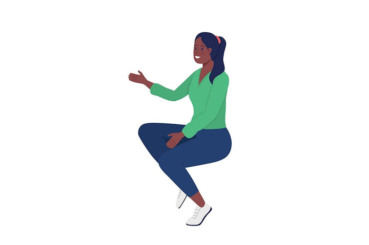 People in different poses color vector character set