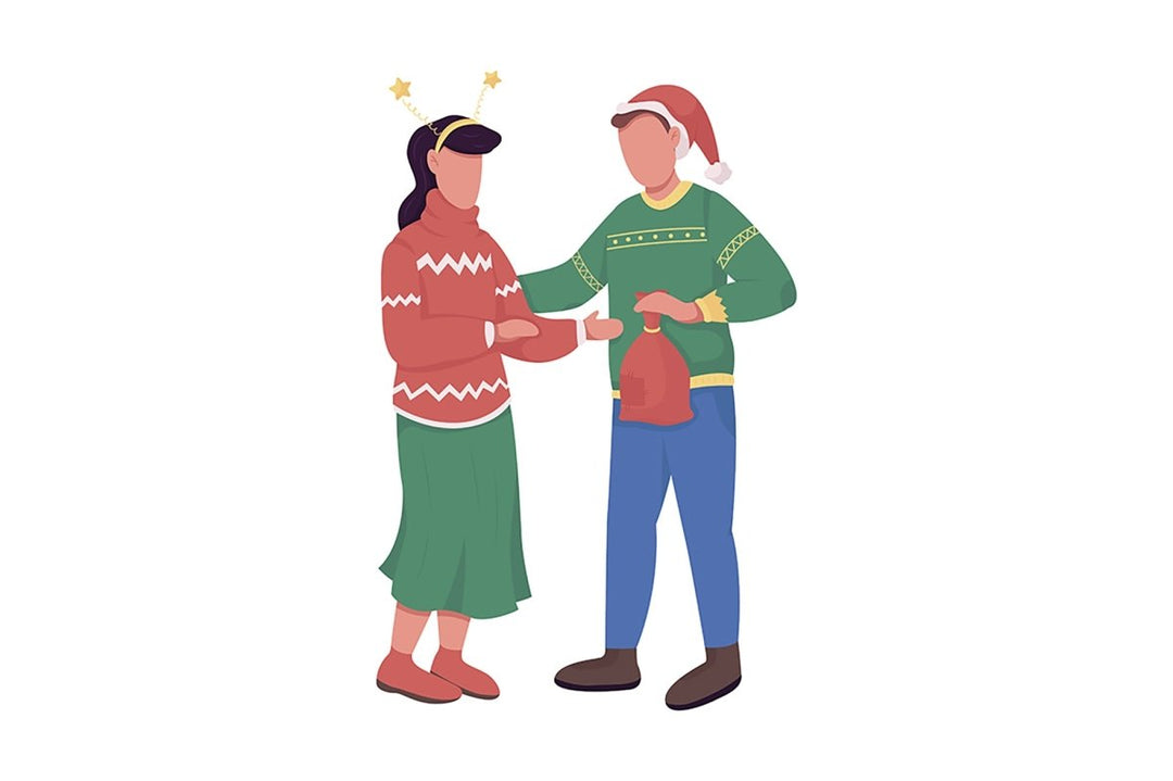 People on winter flat color vector character bundle