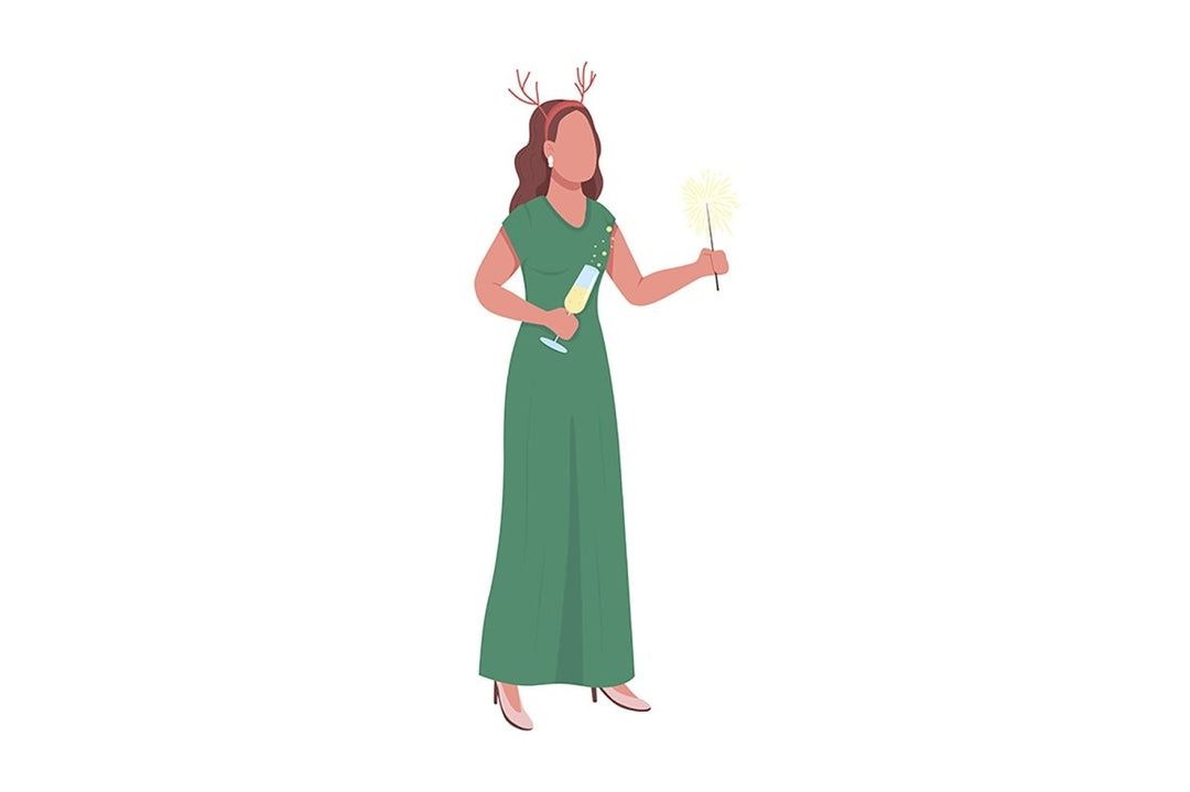 People on winter flat color vector character bundle