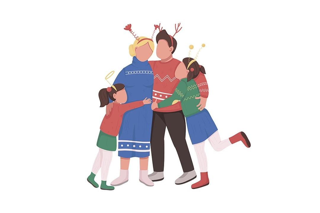 People on winter flat color vector character bundle