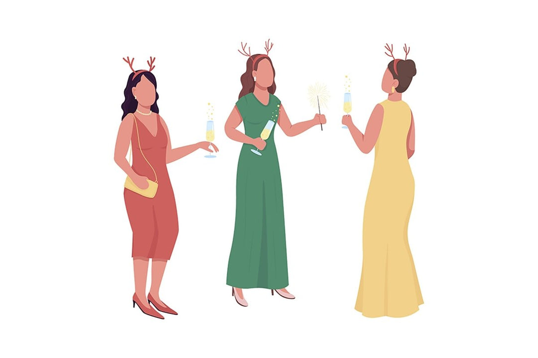 People on winter flat color vector character bundle