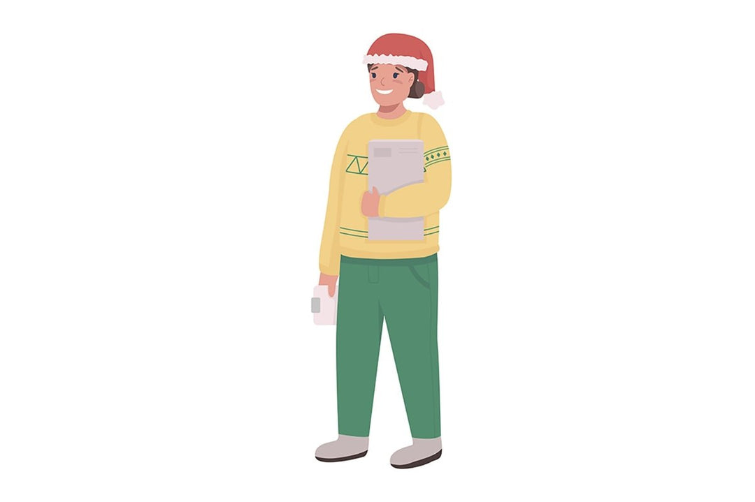 People on winter flat color vector character bundle