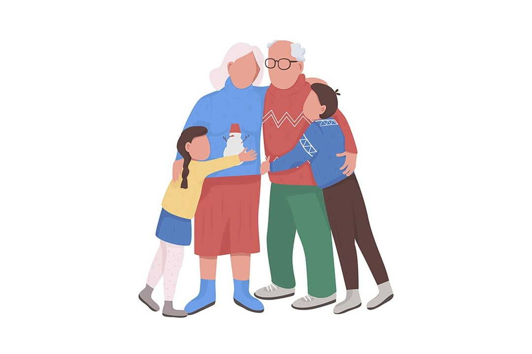 People on winter flat color vector character bundle