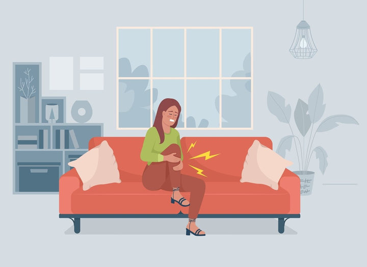 People suffering from different pain flat color vector illustrations set