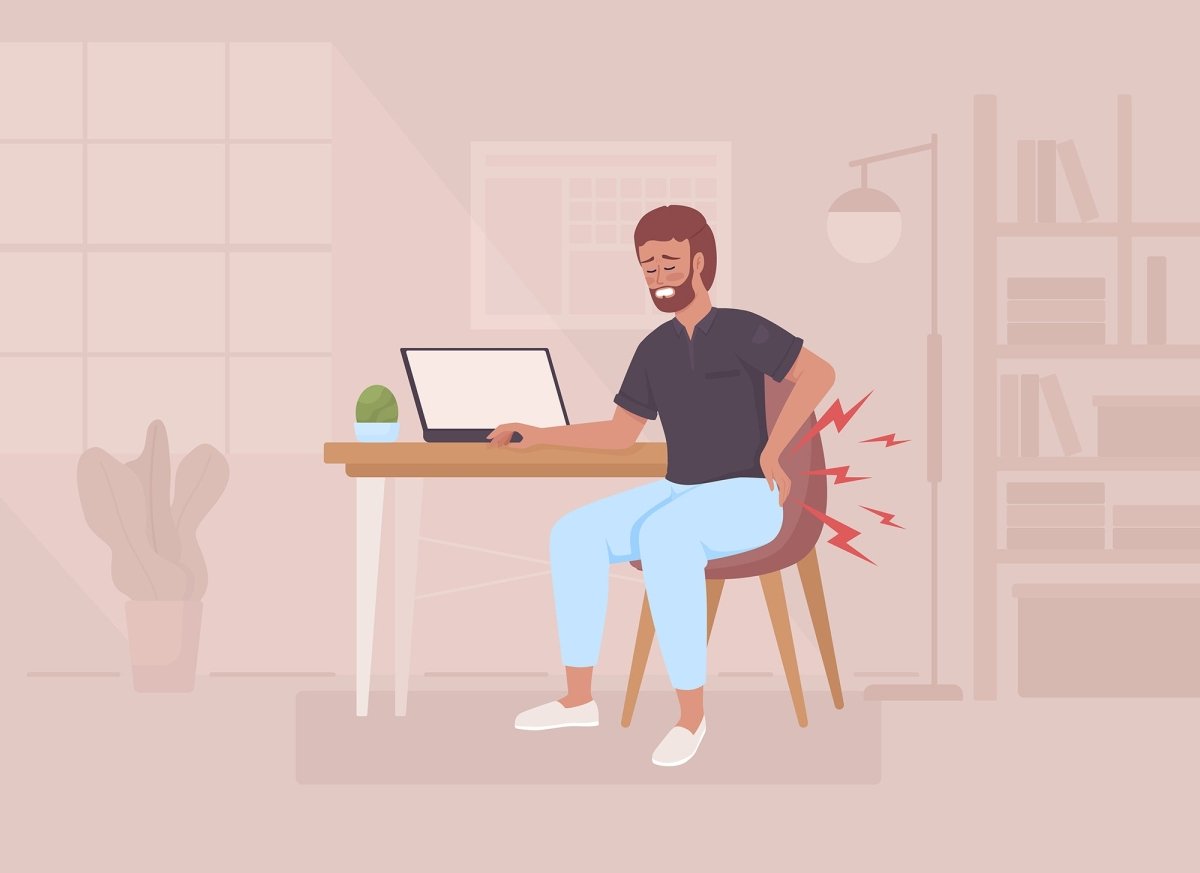 People suffering from different pain flat color vector illustrations set