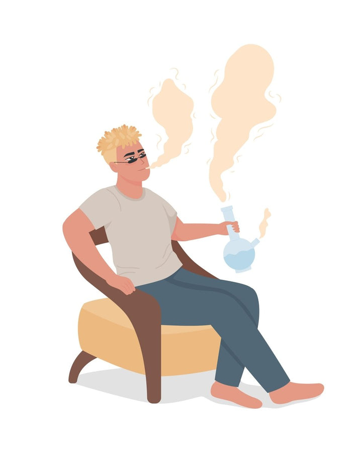 People with bad habits flat color vector faceless, detailed character set