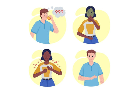 People with covid complications semi flat color vector character set