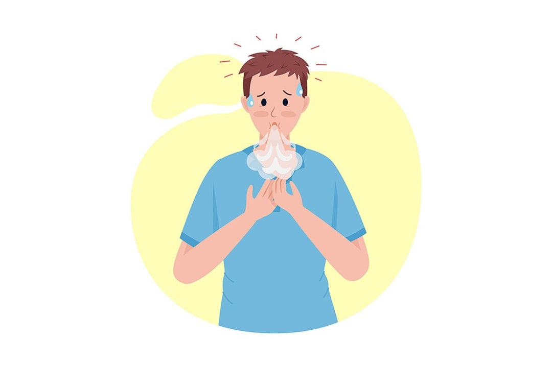 People with illness semi flat color vector character set