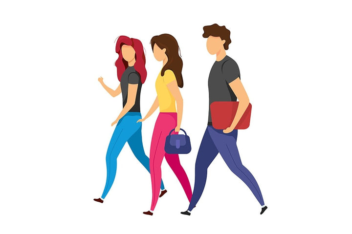 People with terminal service vector character bundle