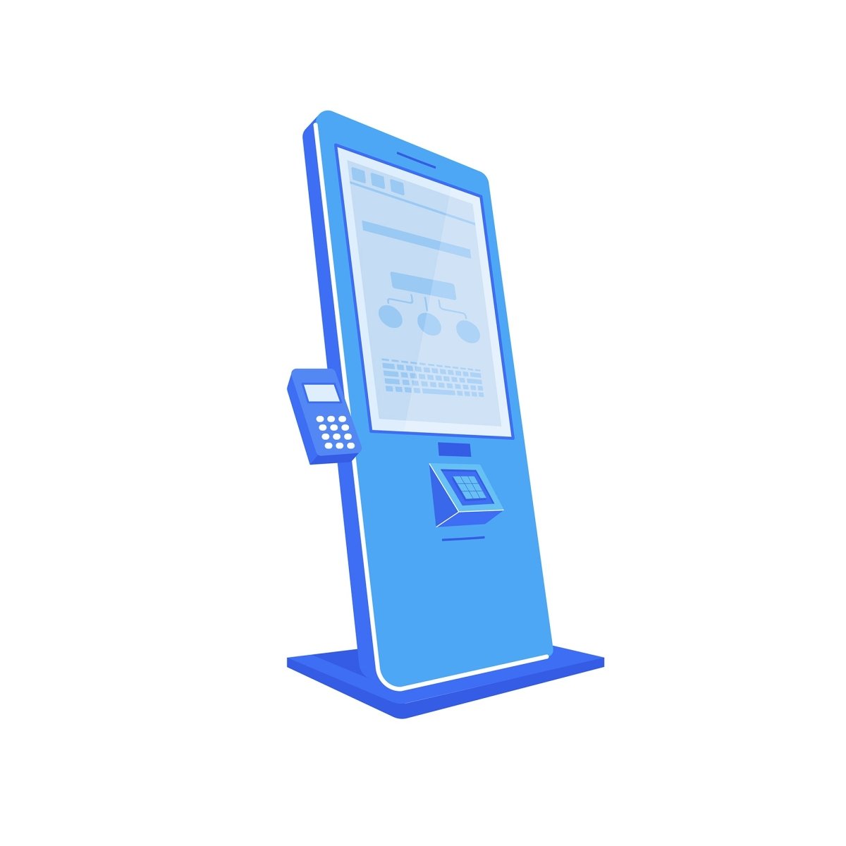 People with terminal service vector character bundle