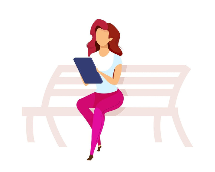 People with terminal service vector character bundle