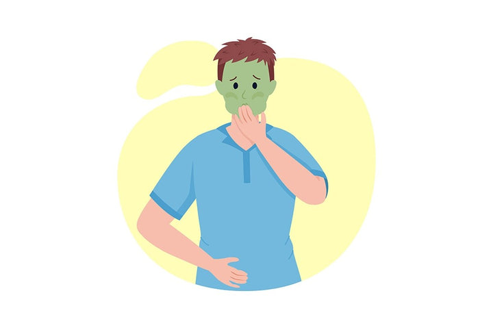 People with virus side effects semi flat color vector character set