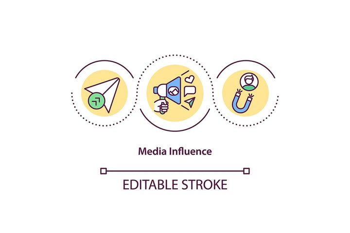 Personal brand concept icon set