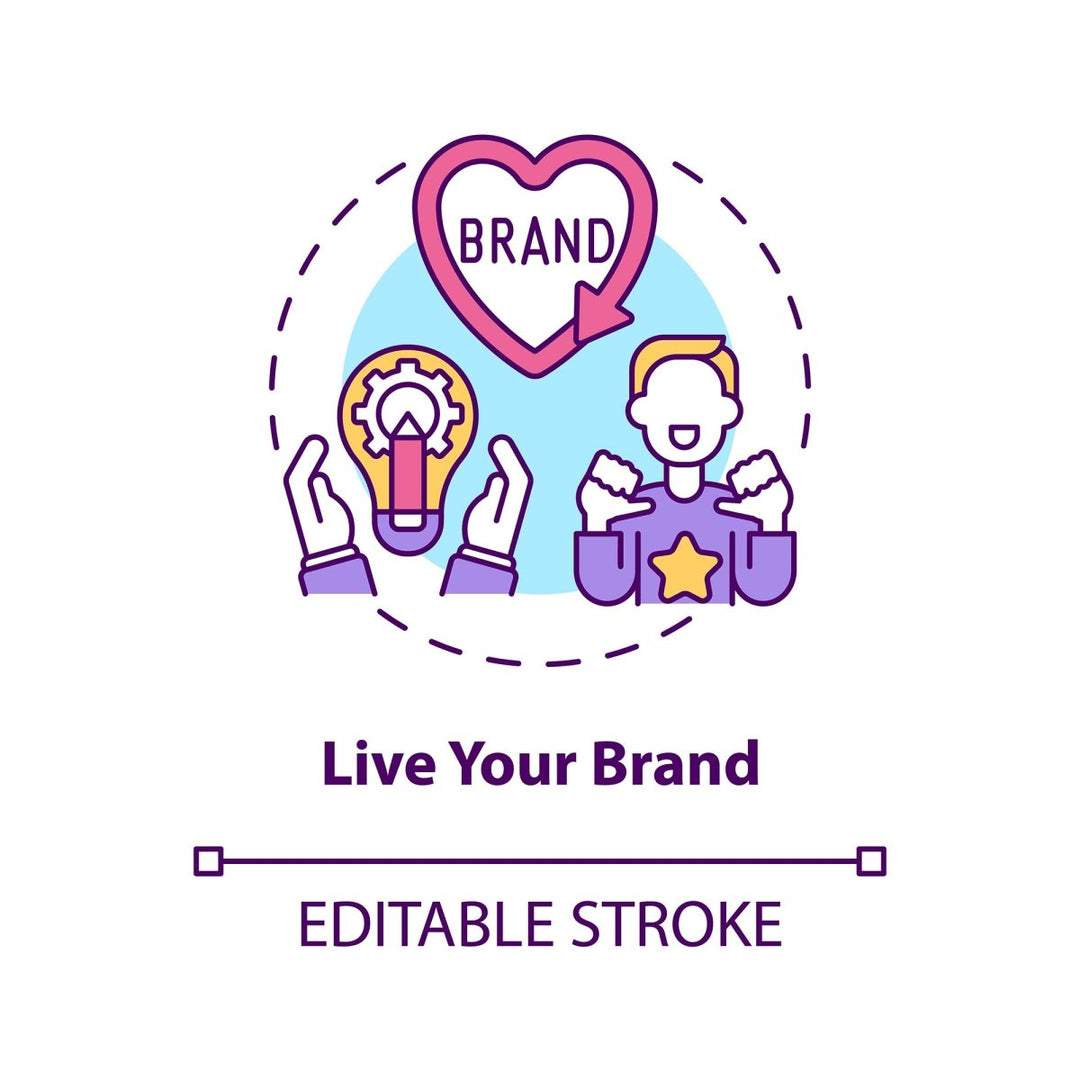 Personal brand concept icons bundle