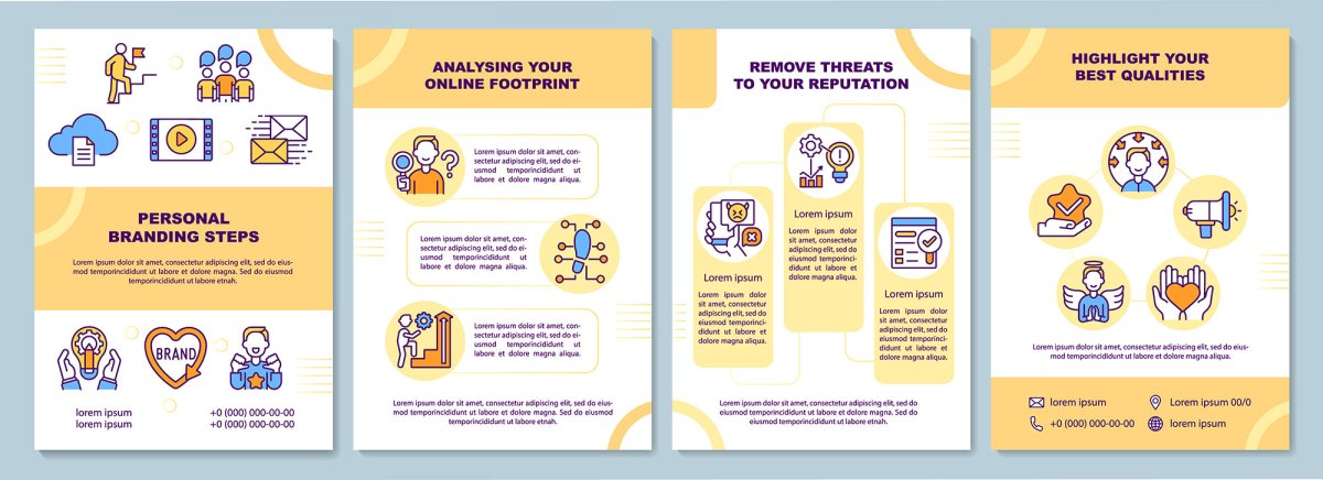 Personal branding brochure template set