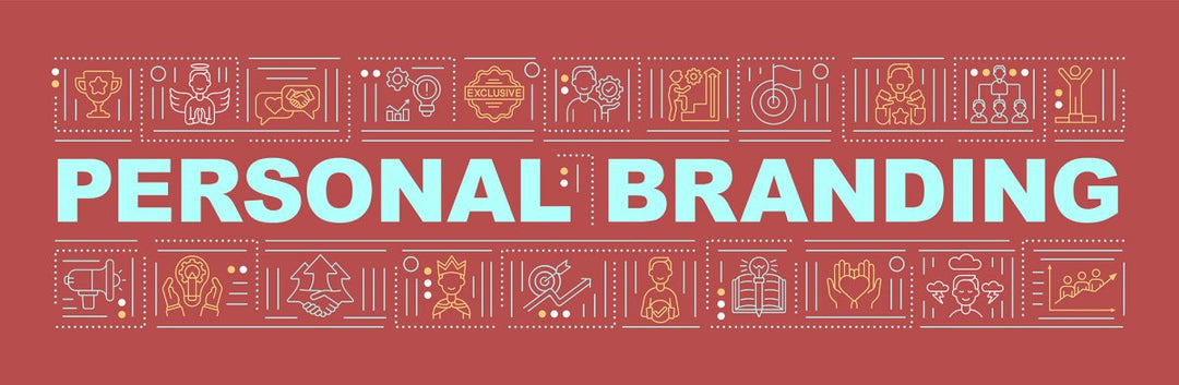 Personal branding word concepts banner set