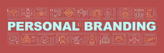 Personal branding word concepts banner set