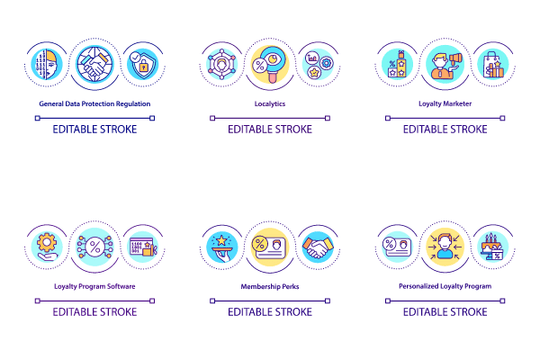 Personalized Loyalty Program Icon Bundle