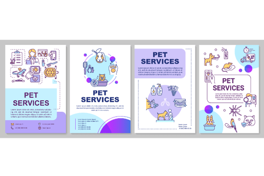 Pet Service Brochure Templates Bundle