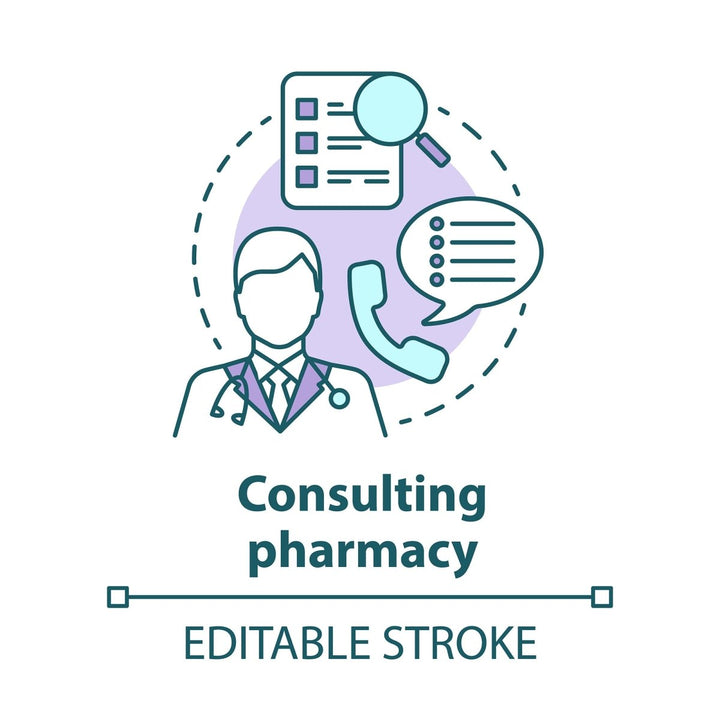 Pharmacy concept icons bundle