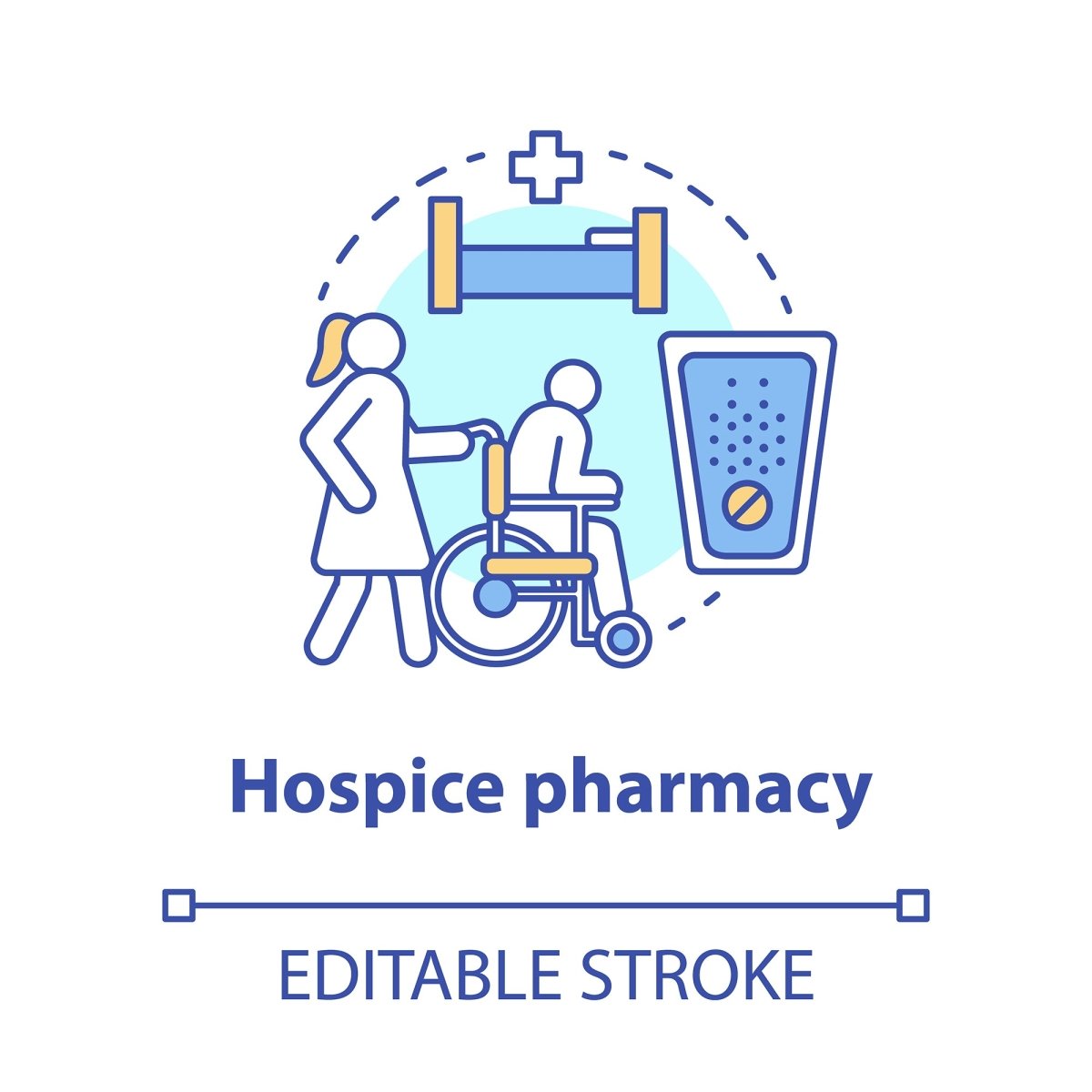 Pharmacy concept icons bundle