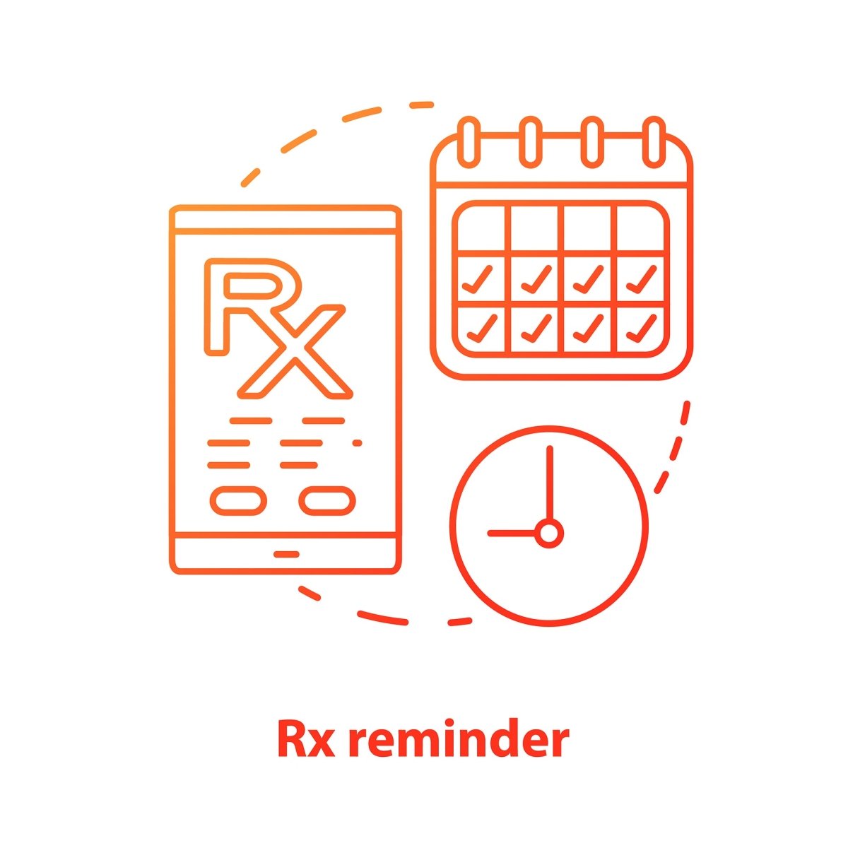 Pharmacy concept icons bundle