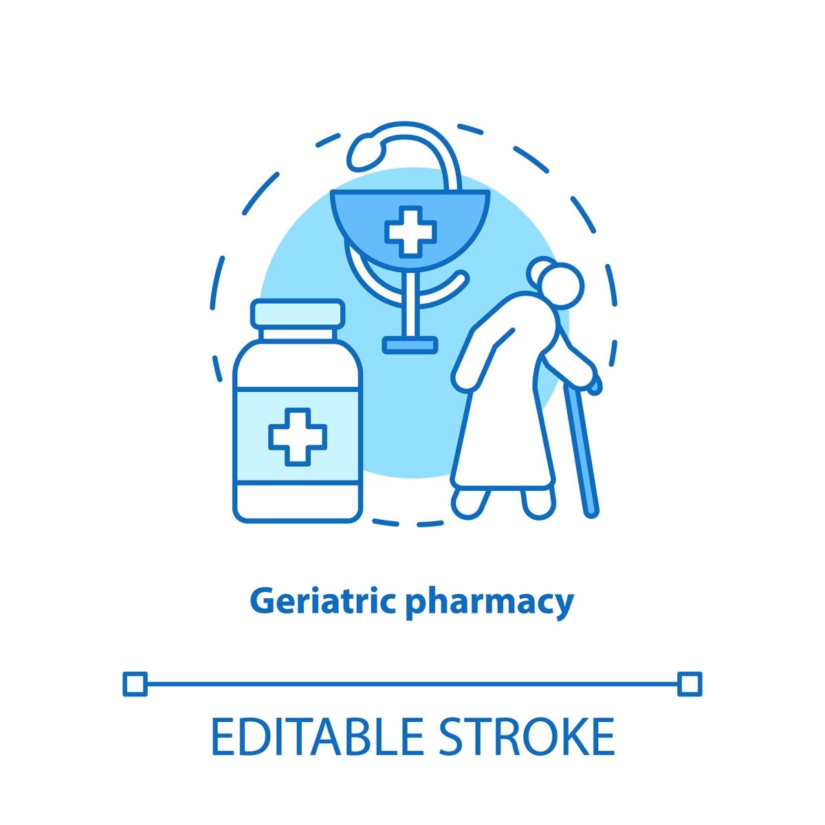 Pharmacy concept icons bundle