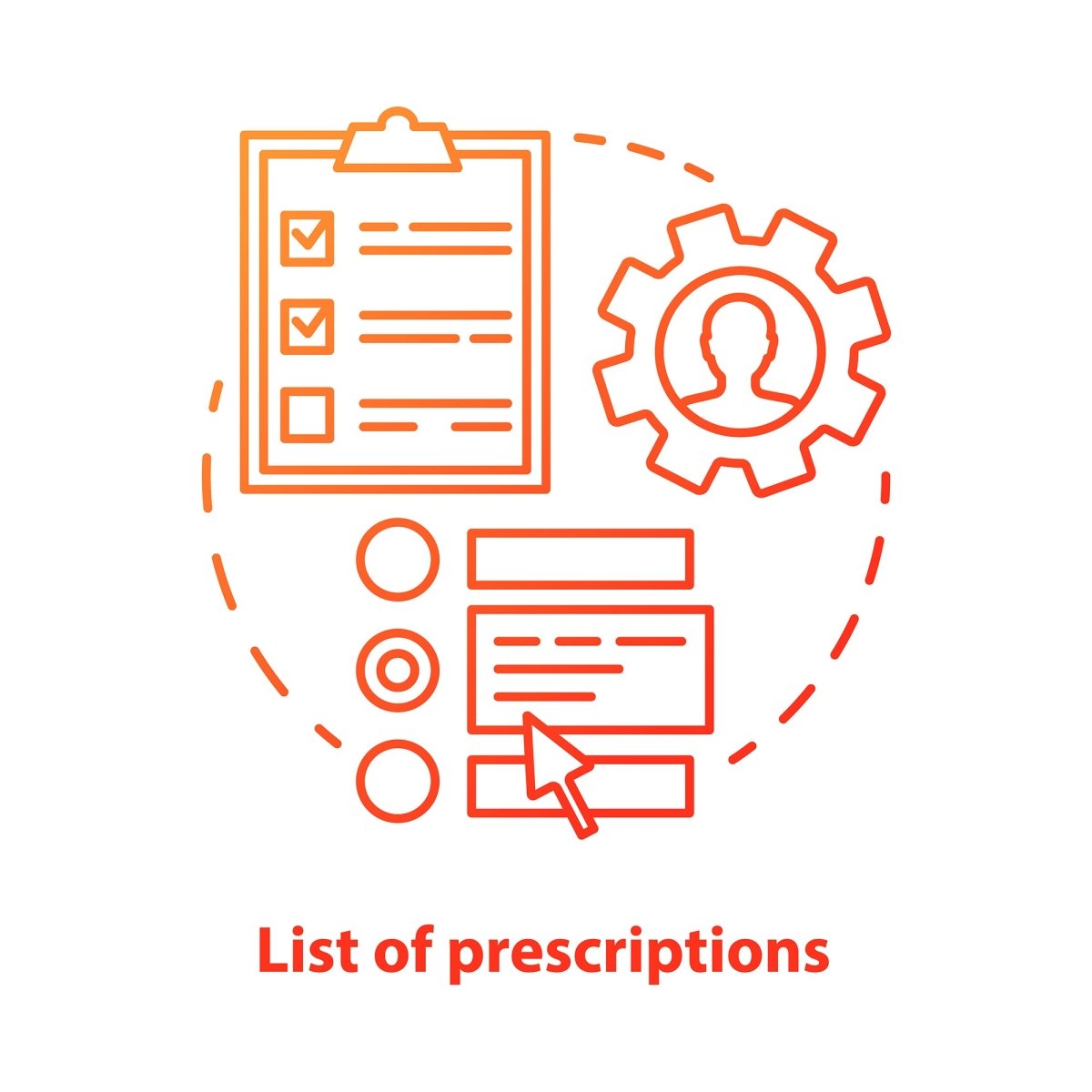 Pharmacy concept icons bundle