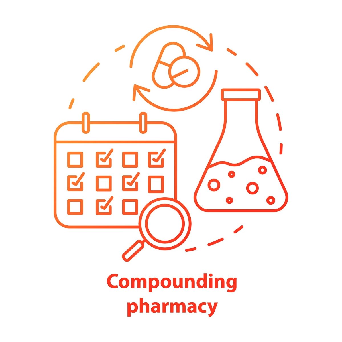 Pharmacy concept icons bundle