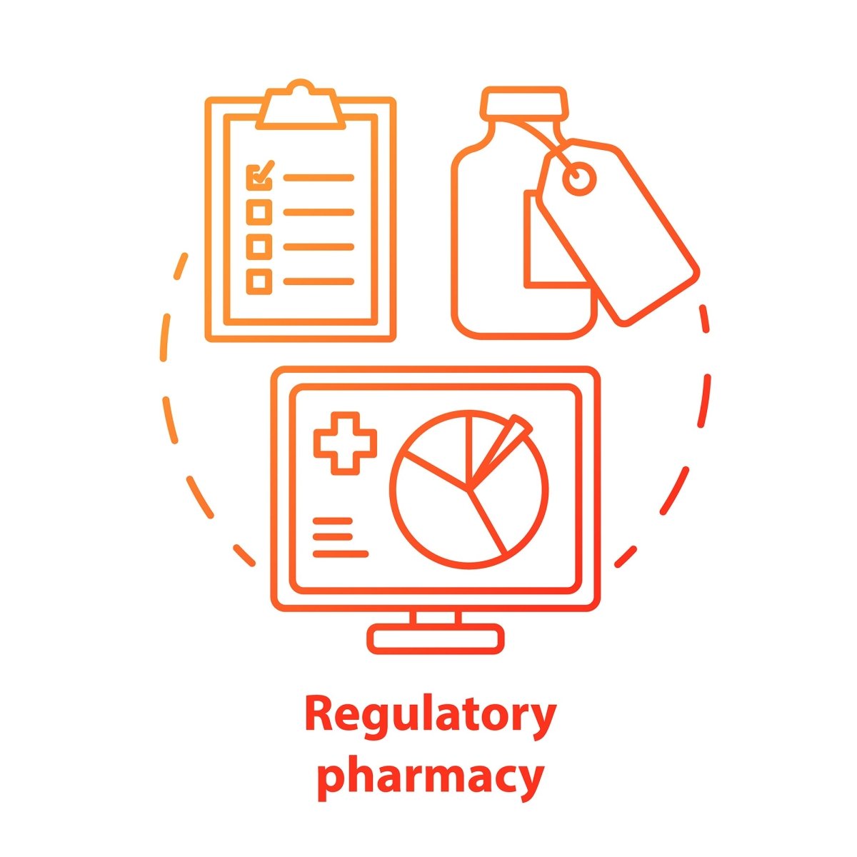 Pharmacy concept icons bundle