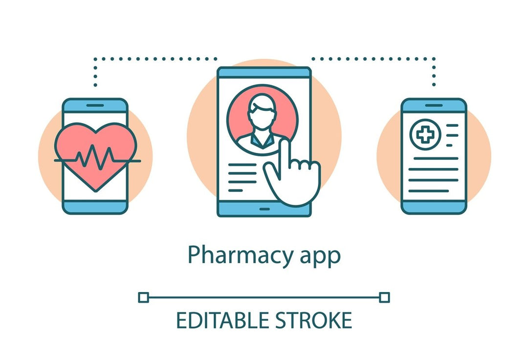 Pharmacy concept icons bundle